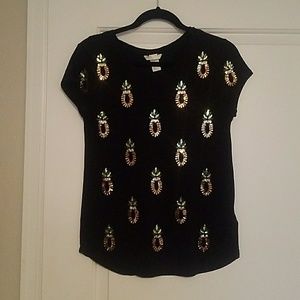 H&M sequin pineapple t shirt